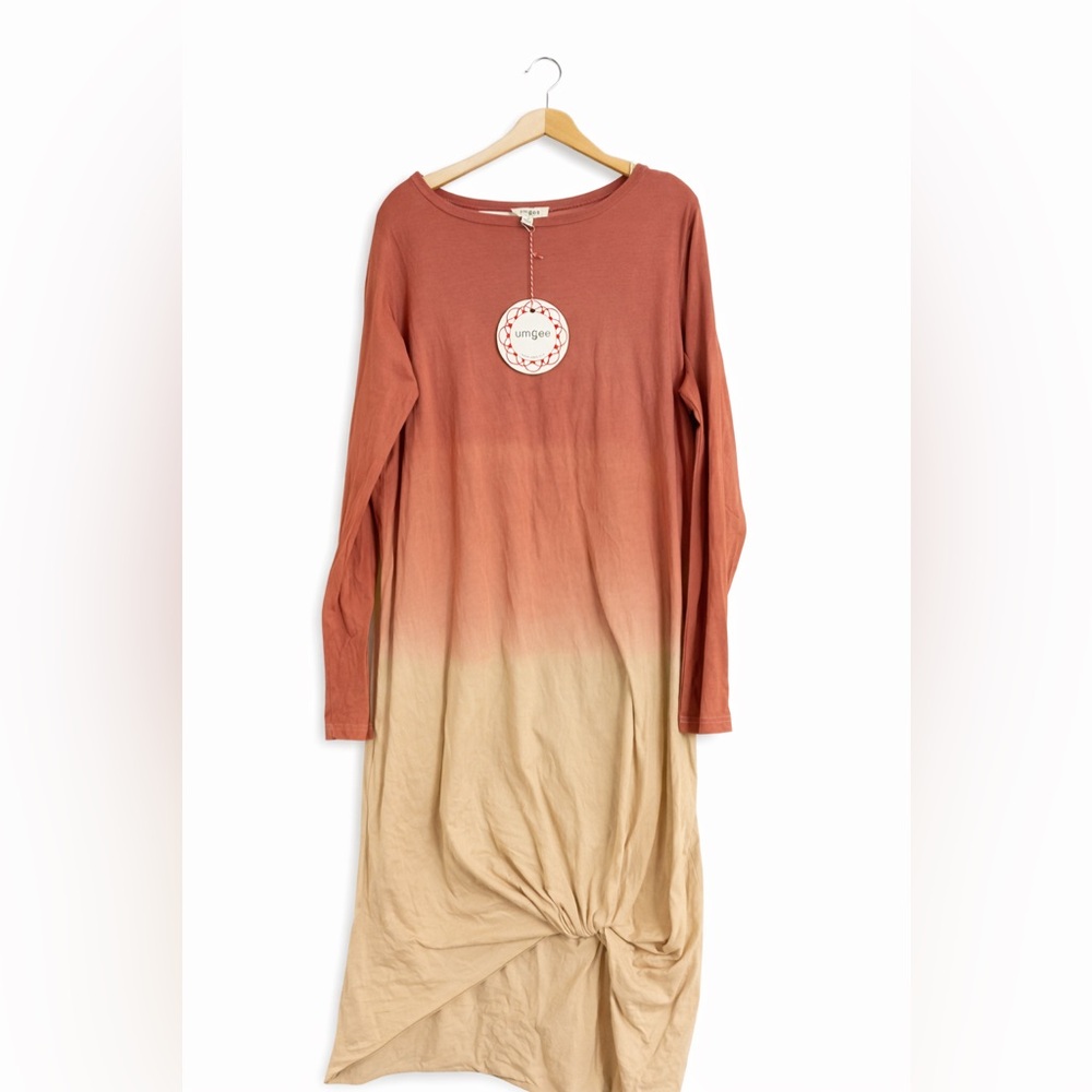 Umgee Ombre Twist Front Dress | Rust to Beige | Size S | NWT